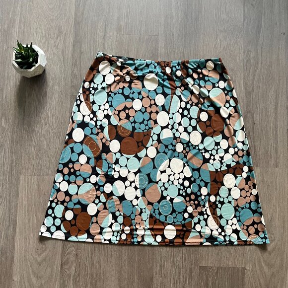 Kim & Co. Circular Multi-Colour Pattern Midi Skirt - Picture 10 of 12